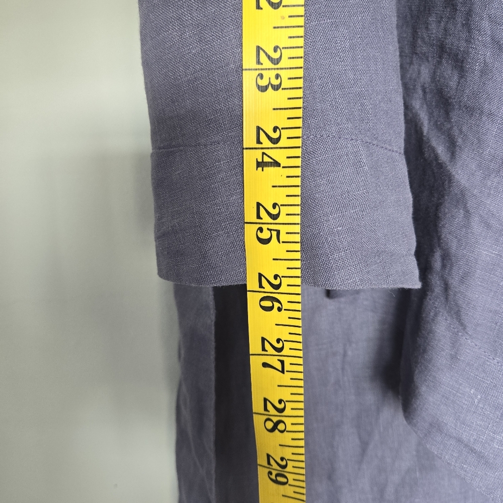 Bryn Walker LINEN Asymmetric Sleeveless Wrap Tunic in Lavender Grey - Picture 15 of 15